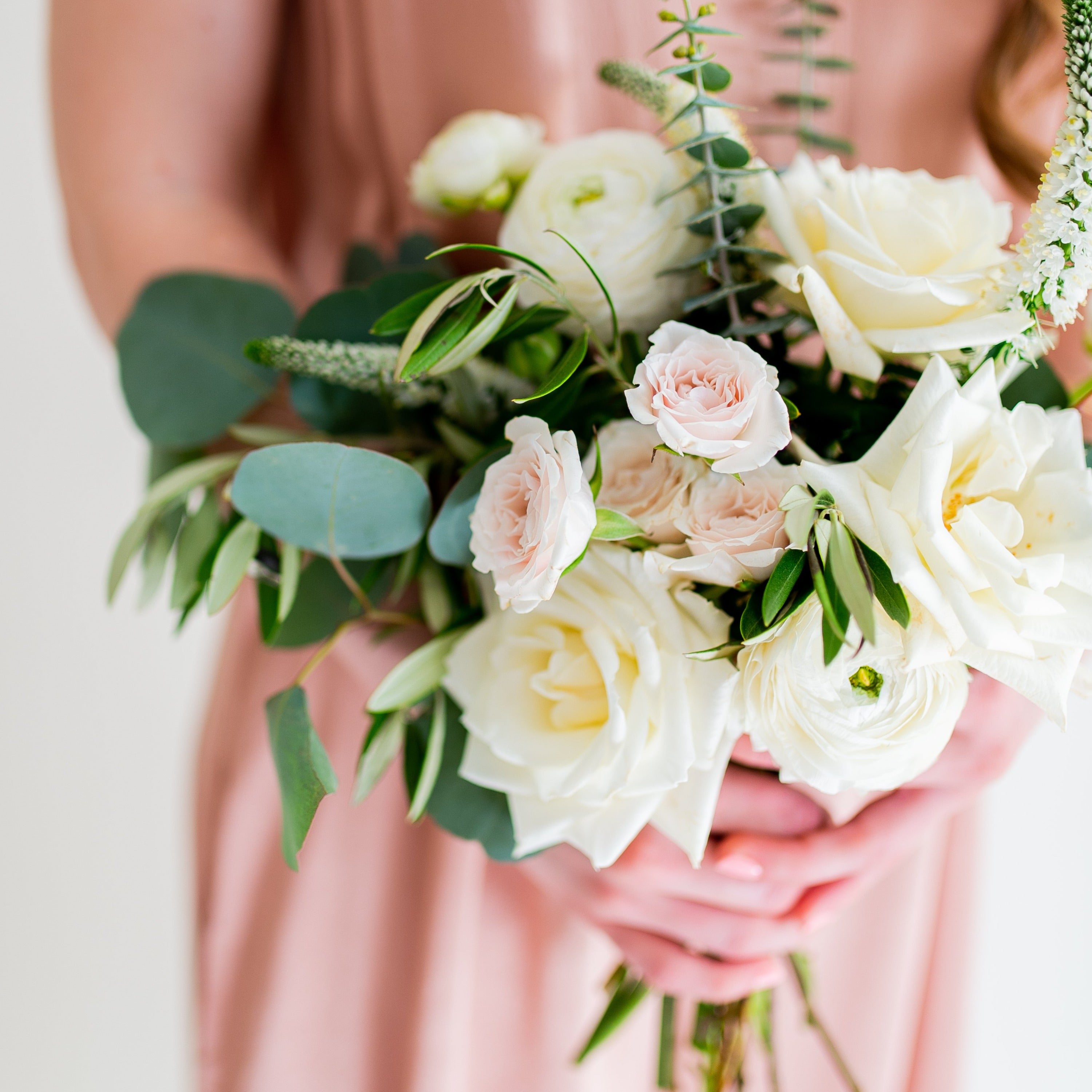 Cream and Sage Full DIY Bridesmaid Bouquet- Makes 5-6