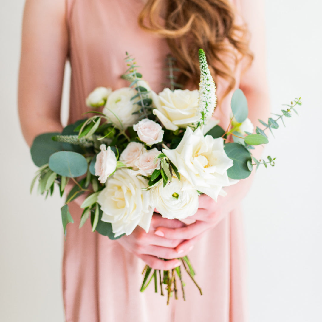 Cream and Sage Full DIY Bridesmaid Bouquet- Makes 5-6